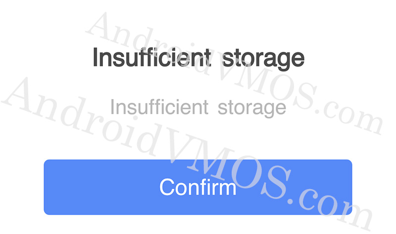 VMOS insufficient storage problem